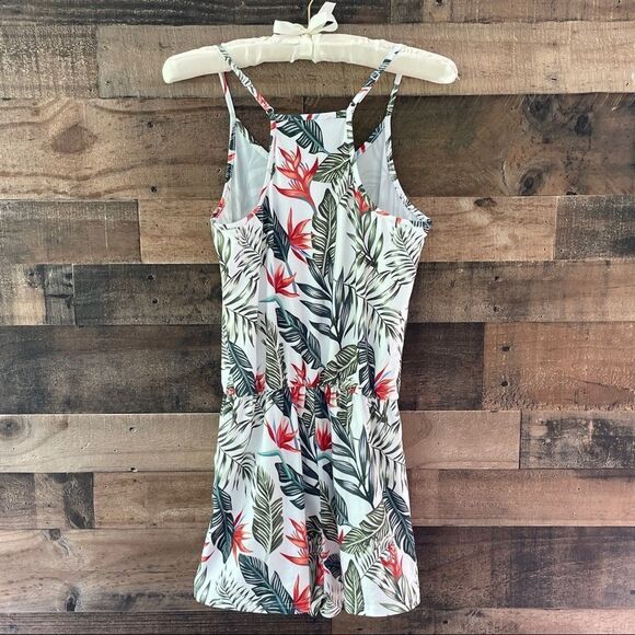Palm Leaf Summer Shorts Romper Size Small - Picture 3 of 10